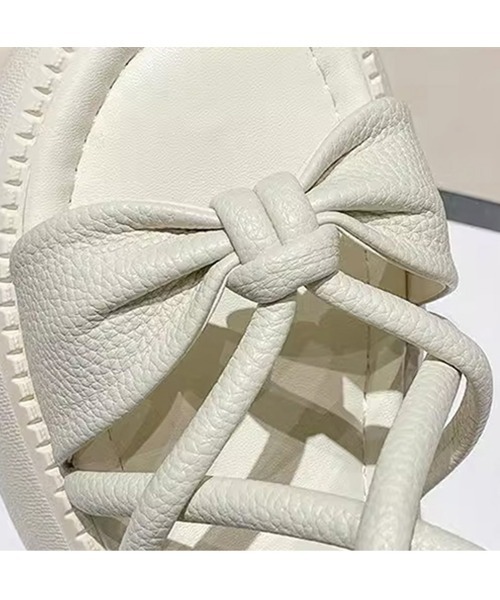 Miniministore（ミニミニストア）の「ストラップサンダル レディース軽量厚底靴（サンダル・レディース・ブラック/アイボリー・24.5cm/24.0cm/23.5cm/23.0cm/22.5cm/25.0cm）」の12枚目の写真