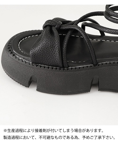 Miniministore（ミニミニストア）の「ストラップサンダル レディース軽量厚底靴（サンダル・レディース・ブラック/アイボリー・24.5cm/24.0cm/23.5cm/23.0cm/22.5cm/25.0cm）」の16枚目の写真