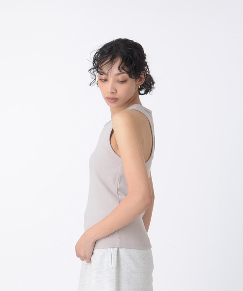 NEW BALANCE(ニューバランス)の「Linear Heritage リブニットレーサータンク(タンクトップ・レディース・杢グレー/ダークブラウン・SMALL/MEDIUM/LARGE/X-LARGE)」の3枚目の写真
