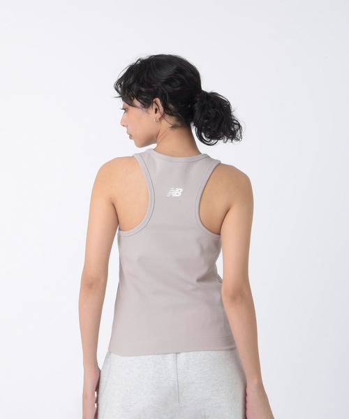 NEW BALANCE(ニューバランス)の「Linear Heritage リブニットレーサータンク(タンクトップ・レディース・杢グレー/ダークブラウン・SMALL/MEDIUM/LARGE/X-LARGE)」の4枚目の写真
