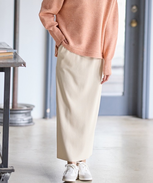 Honeys(ハニーズ)の「セルフカットスカート【WEB限定】(スカート・レディース・スミクロ/ライトベージュ/ブラック/レッド/ブルー/ブラウン/グリーン・LL/L/M/S/3L)」の4枚目の写真