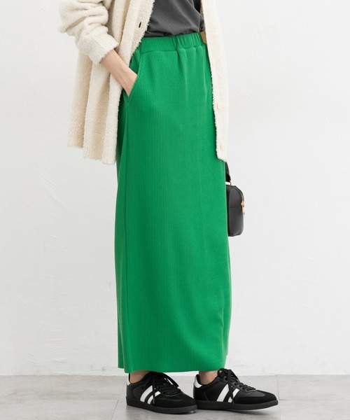 Honeys(ハニーズ)の「セルフカットスカート【WEB限定】(スカート・レディース・スミクロ/ライトベージュ/ブラック/レッド/ブルー/ブラウン/グリーン・LL/L/M/S/3L)」の5枚目の写真