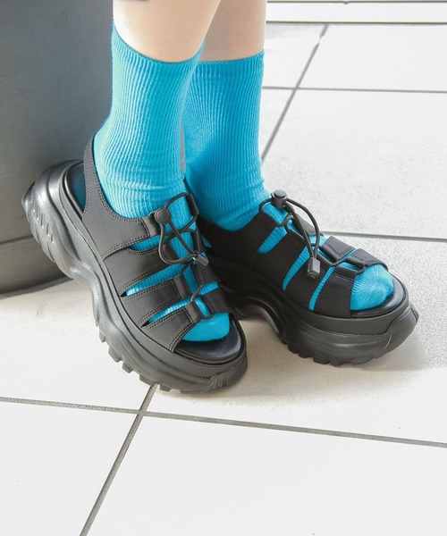 RAGEBLUE（レイジブルー）の「レースアップ/ボリュームソールスポーツサンダル（サンダル・レディース・ブラック/その他35/ホワイト・MEDIUM/LARGE）」の21枚目の写真