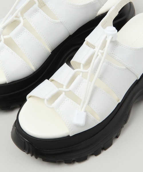 RAGEBLUE（レイジブルー）の「レースアップ/ボリュームソールスポーツサンダル（サンダル・レディース・ブラック/その他35/ホワイト・MEDIUM/LARGE）」の14枚目の写真