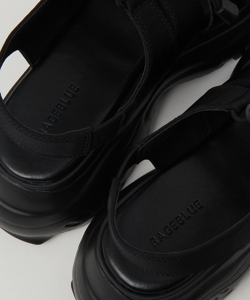 RAGEBLUE（レイジブルー）の「レースアップ/ボリュームソールスポーツサンダル（サンダル・レディース・ブラック/その他35/ホワイト・MEDIUM/LARGE）」の17枚目の写真