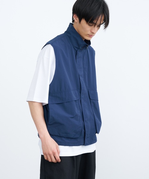 Loose military nylon vest／ルーズミリタリーナイロンベスト