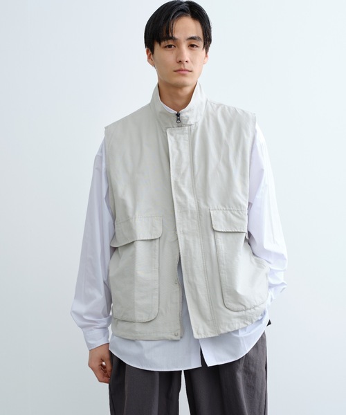 Loose military nylon vest／ルーズミリタリーナイロンベスト