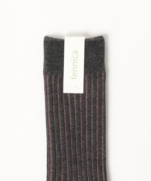 fennica（フェニカ）の「コントラスト リブソックス 22.5-25cm（ソックス/靴下・レディース・ホワイト系その他/ブラウン系/ベージュ系/ブルー系その他/コーラル/ベージュ/チャコールグレー・FREE）」の14枚目の写真