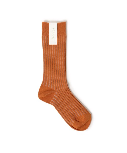 fennica（フェニカ）の「コントラスト リブソックス 22.5-25cm（ソックス/靴下・レディース・ホワイト系その他/ブラウン系/ベージュ系/ブルー系その他/コーラル/ベージュ/チャコールグレー・FREE）」の22枚目の写真