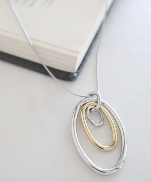 LEPSIM(レプシィム)の「ステンレスマルチWAYネックレス 107882(ネックレス・レディース・ゴールド/シルバー/ゴールド系その他/ブラウン・ONE SIZE)」の1枚目の写真