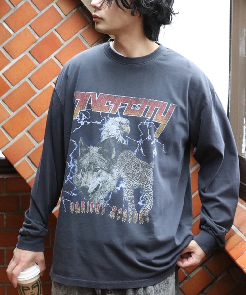 8(eight)(エイト)の「ハードグラフィック加工ロンT(Tシャツ/カットソー・メンズ・ブラック系その他2/ブラック系その他/ブラック系その他3・MEDIUM/LARGE)」の1枚目の写真