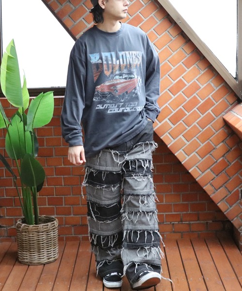 8(eight)(エイト)の「ハードグラフィック加工ロンT(Tシャツ/カットソー・メンズ・ブラック系その他2/ブラック系その他/ブラック系その他3・MEDIUM/LARGE)」の4枚目の写真