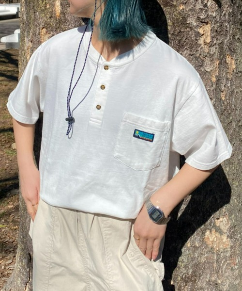 Franklin Climbing（フランクリンクライミング）の「【Franklin Climbing】ヘンリーネック半袖Tee（Tシャツ/カットソー・メンズ・ホワイト/ブラック/グレー・MEDIUM/LARGE/X-LARGE）」の4枚目の写真