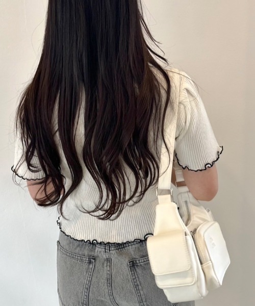 OLIVE des OLIVE（オリーブデオリーブ）の「胸開きニット　1041050220（ニット/セーター・レディース・ブラック/レッド/オフホワイト・FREE）」の12枚目の写真