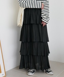 DISCOAT | 【WEB限定】細見えティアードスカート(スカート)