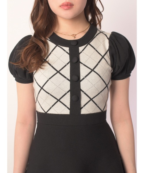 MIIA（ミーア）の「チェック柄ミニフレアワンピース（ワンピース・レディース・ブラック/ピンク/ベージュ・FREE）」の13枚目の写真