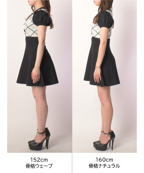 MIIA（ミーア）の「チェック柄ミニフレアワンピース（ワンピース・レディース・ブラック/ピンク/ベージュ・FREE）」の10枚目の写真