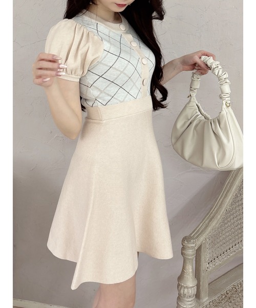 MIIA（ミーア）の「チェック柄ミニフレアワンピース（ワンピース・レディース・ブラック/ピンク/ベージュ・FREE）」の14枚目の写真