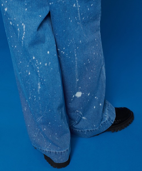 ONCILY（オンシェリー）の「PAINTER WIDE DENIM PANTS / ペインターワイドデニムパンツ（デニムパンツ・メンズ・ライトインディゴブルー/ブラック/グレー/ブルー・SMALL/LARGE/MEDIUM）」の16枚目の写真