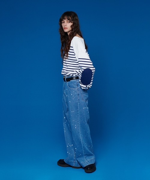 ONCILY（オンシェリー）の「PAINTER WIDE DENIM PANTS / ペインターワイドデニムパンツ（デニムパンツ・メンズ・ライトインディゴブルー/ブラック/グレー/ブルー・SMALL/LARGE/MEDIUM）」の10枚目の写真