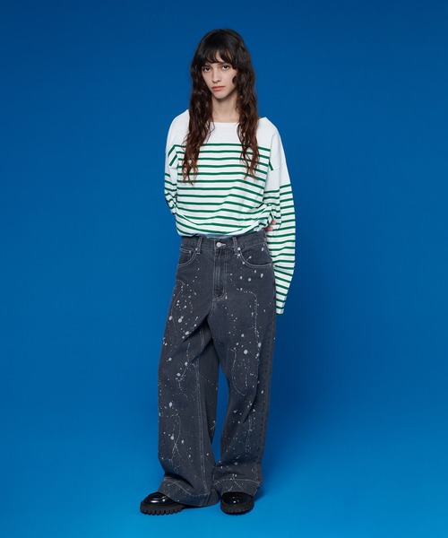 ONCILY（オンシェリー）の「PAINTER WIDE DENIM PANTS / ペインターワイドデニムパンツ（デニムパンツ・メンズ・ライトインディゴブルー/ブラック/グレー/ブルー・SMALL/LARGE/MEDIUM）」の22枚目の写真