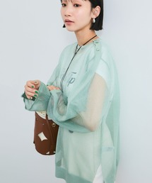 VIS | 【WEB店舗先行入荷】ショルダーラインシアーニットプルオーバー(シャツ/ブラウス)