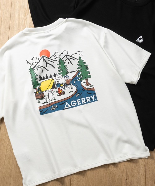 GERRY(ジェリー)の「【ag】〔GERRY/ジェリー〕アソートプリント シルキータッチ 半袖Tシャツ 接触冷感/ストレッチ(Tシャツ/カットソー・メンズ・ホワイト系1/ホワイト系2/グレー系2/グレー系4/ブルー系2/ブラック系2/ホワイト系3/ライトグレー系3/ブルー系4/ブラック系4/カーキ系2/カーキ系4/カーキ系1/ブラック系1/ホワイト系4/ブラック系3/グレー系1・MEDIUM/LARGE)」の3枚目の写真