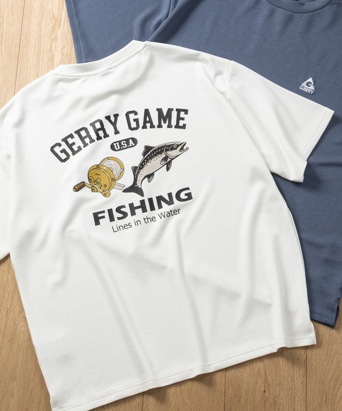 GERRY(ジェリー)の「【ag】〔GERRY/ジェリー〕アソートプリント シルキータッチ 半袖Tシャツ 接触冷感/ストレッチ(Tシャツ/カットソー・メンズ・ホワイト系1/ホワイト系2/グレー系2/グレー系4/ブルー系2/ブラック系2/ホワイト系3/ライトグレー系3/ブルー系4/ブラック系4/カーキ系2/カーキ系4/カーキ系1/ブラック系1/ホワイト系4/ブラック系3/グレー系1・MEDIUM/LARGE)」の4枚目の写真
