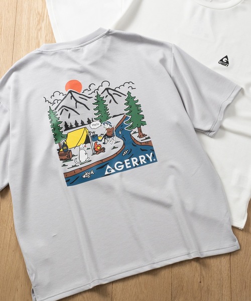GERRY(ジェリー)の「【ag】〔GERRY/ジェリー〕アソートプリント シルキータッチ 半袖Tシャツ 接触冷感/ストレッチ(Tシャツ/カットソー・メンズ・ホワイト系1/ホワイト系2/グレー系2/グレー系4/ブルー系2/ブラック系2/ホワイト系3/ライトグレー系3/ブルー系4/ブラック系4/カーキ系2/カーキ系4/カーキ系1/ブラック系1/ホワイト系4/ブラック系3/グレー系1・MEDIUM/LARGE)」の9枚目の写真