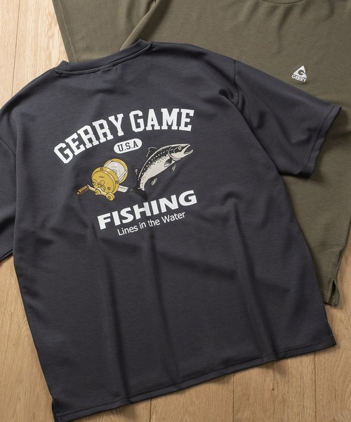 GERRY(ジェリー)の「【ag】〔GERRY/ジェリー〕アソートプリント シルキータッチ 半袖Tシャツ 接触冷感/ストレッチ(Tシャツ/カットソー・メンズ・ホワイト系1/ホワイト系2/グレー系2/グレー系4/ブルー系2/ブラック系2/ホワイト系3/ライトグレー系3/ブルー系4/ブラック系4/カーキ系2/カーキ系4/カーキ系1/ブラック系1/ホワイト系4/ブラック系3/グレー系1・MEDIUM/LARGE)」の12枚目の写真