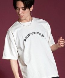 【NO ID.】Sanctuary Embroidery Big T-shirt / サンクチュアリ 刺繍 ビッグ Tシャツ