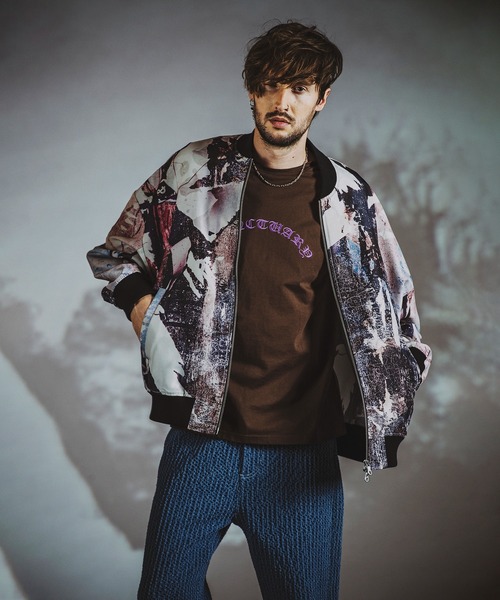 NO ID.(ノーアイディ)の「【NO ID.】Sanctuary Embroidery Big T-shirt / サンクチュアリ 刺繍 ビッグ Tシャツ(Tシャツ/カットソー・メンズ・ブラウン/ホワイト/ブラック・ONE SIZE)」の10枚目の写真