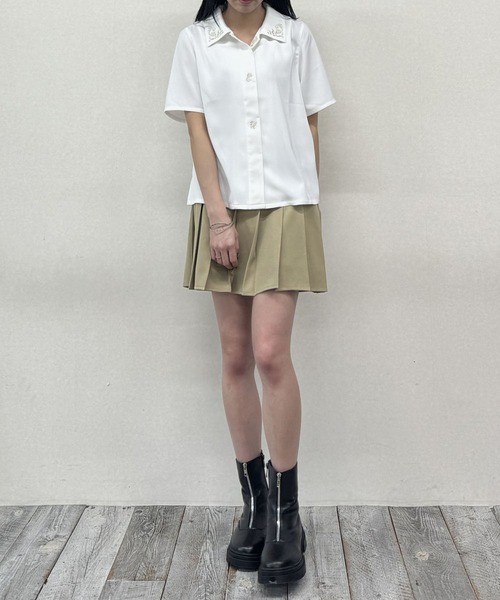 NICOLE CLUB(ニコル クラブ)の「【WEB限定】プリーツミニスカンツ(スカート・レディース・ブラック/ベージュ・MEDIUM)」の17枚目の写真
