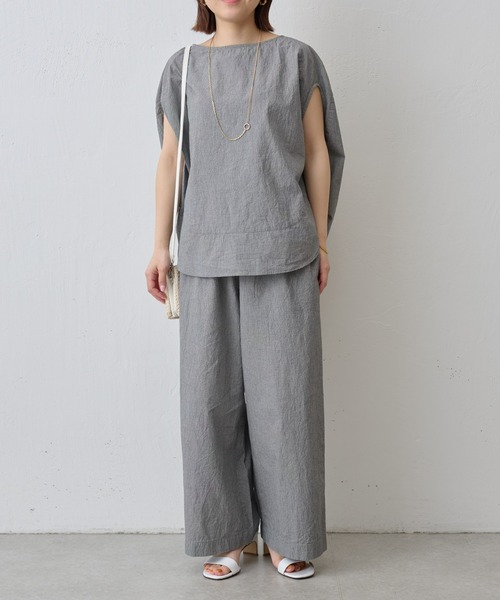 BEARDSLEY（ビアズリー）の「後ろボタンワッシャーマルクールブラウス（シャツ/ブラウス・レディース・グレー/ブラック・FREE）」の20枚目の写真