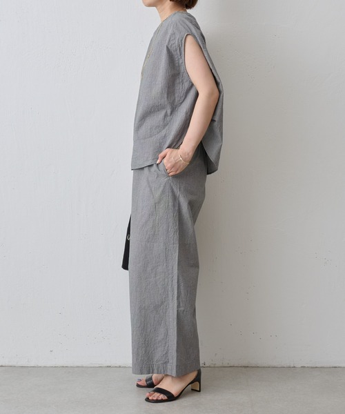 BEARDSLEY（ビアズリー）の「後ろボタンワッシャーマルクールブラウス（シャツ/ブラウス・レディース・グレー/ブラック・FREE）」の16枚目の写真