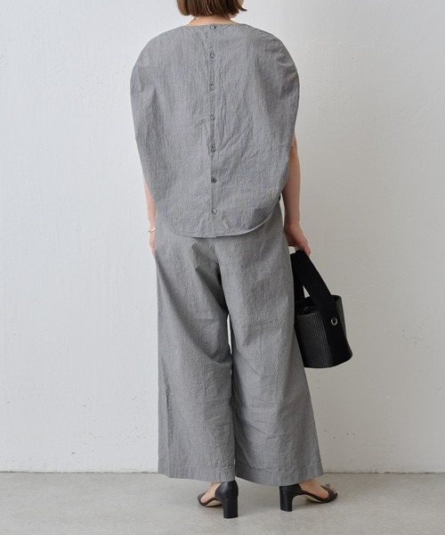 BEARDSLEY（ビアズリー）の「後ろボタンワッシャーマルクールブラウス（シャツ/ブラウス・レディース・グレー/ブラック・FREE）」の17枚目の写真