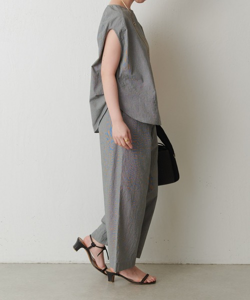 BEARDSLEY（ビアズリー）の「後ろボタンワッシャーマルクールブラウス（シャツ/ブラウス・レディース・グレー/ブラック・FREE）」の10枚目の写真