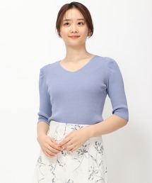 ■2024春夏新作■ベーシック5分袖タックリブニット/MM428304