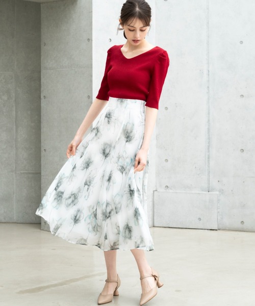 MISCH MASCH(ミッシュマッシュ)の「■2024春夏新作■ベーシック5分袖タックリブニット/MM428304(ニット/セーター・レディース・ブルー/ブラック/ホワイト/ピンク/レッド・M/S)」の14枚目の写真