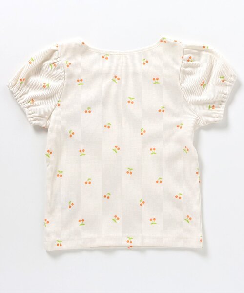 apres les cours（アプレレクール）の「スクエアネックパフTシャツ_一部WEB限定カラー（Tシャツ/カットソー・キッズ・サックスブルー/ミント/アイボリー/ピンク・100/110/120/80/130/140/90）」の6枚目の写真