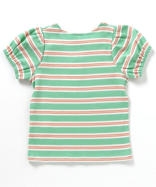 apres les cours（アプレレクール）の「スクエアネックパフTシャツ_一部WEB限定カラー（Tシャツ/カットソー・キッズ・サックスブルー/ミント/アイボリー/ピンク・100/110/120/80/130/140/90）」の7枚目の写真