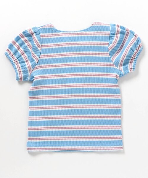 apres les cours（アプレレクール）の「スクエアネックパフTシャツ_一部WEB限定カラー（Tシャツ/カットソー・キッズ・サックスブルー/ミント/アイボリー/ピンク・100/110/120/80/130/140/90）」の9枚目の写真