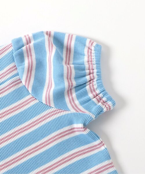 apres les cours（アプレレクール）の「スクエアネックパフTシャツ_一部WEB限定カラー（Tシャツ/カットソー・キッズ・サックスブルー/ミント/アイボリー/ピンク・100/110/120/80/130/140/90）」の12枚目の写真