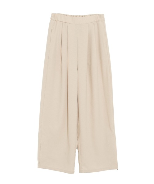 itto...(イット)の「リネンライク裾スリットワイドパンツ(スラックス・レディース・ベージュ/カーキ/イエロー・M/L)」の9枚目の写真
