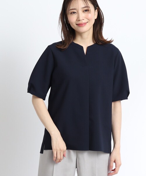 Reflect（リフレクト）の「◆【SALE／人気急上昇♪マシンウオッシュ可能】スキッパーネックブラウス（シャツ/ブラウス・レディース・ネイビー系2/ピンク系その他/ブルー系その他4・09/07/11/13/15 /17）」の15枚目の写真