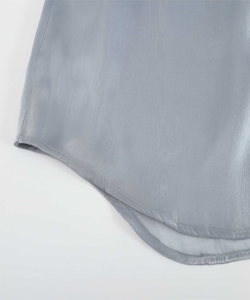 UR'S（ユアーズ）の「オーガンジーベーシックシャツ（シャツ/ブラウス・レディース・オフホワイト/グレー/ブラック・M）」の20枚目の写真