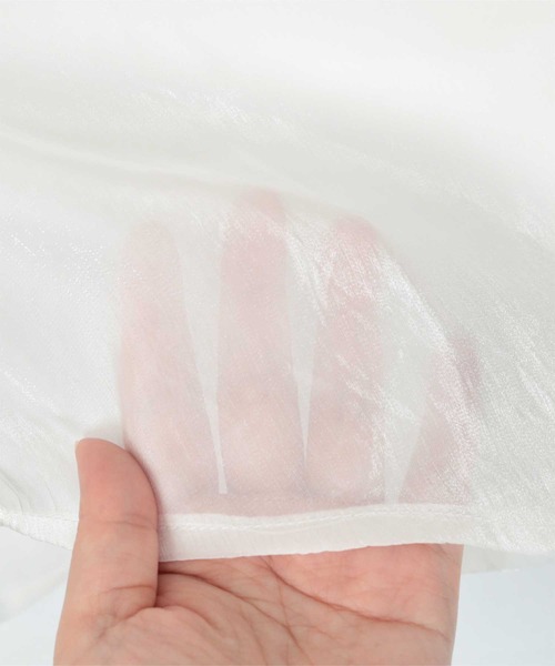 UR'S（ユアーズ）の「オーガンジーベーシックシャツ（シャツ/ブラウス・レディース・オフホワイト/グレー/ブラック・M）」の21枚目の写真