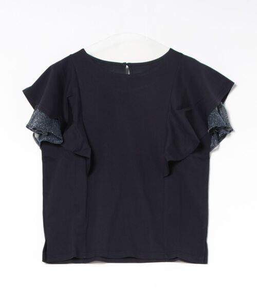 12Twelve Agenda(トゥエルブ アジェンダ)の「ラメチュールフリルスリーブカットソープルオーバー(Tシャツ/カットソー・レディース・イエロー/ネイビー/オフホワイト・M)」の13枚目の写真