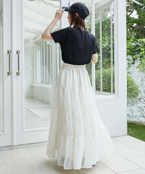 MAJESTIC LEGON（マジェスティックレゴン）の「リボンモチーフTシャツ（Tシャツ/カットソー・レディース・ホワイト系その他/ブラック/オフホワイト/ブラック系その他/ブルー・MEDIUM）」の13枚目の写真