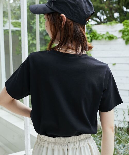 MAJESTIC LEGON（マジェスティックレゴン）の「リボンモチーフTシャツ（Tシャツ/カットソー・レディース・ホワイト系その他/ブラック/オフホワイト/ブラック系その他/ブルー・MEDIUM）」の17枚目の写真